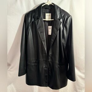 nwt abercrombie & fitch vegan leather jacket